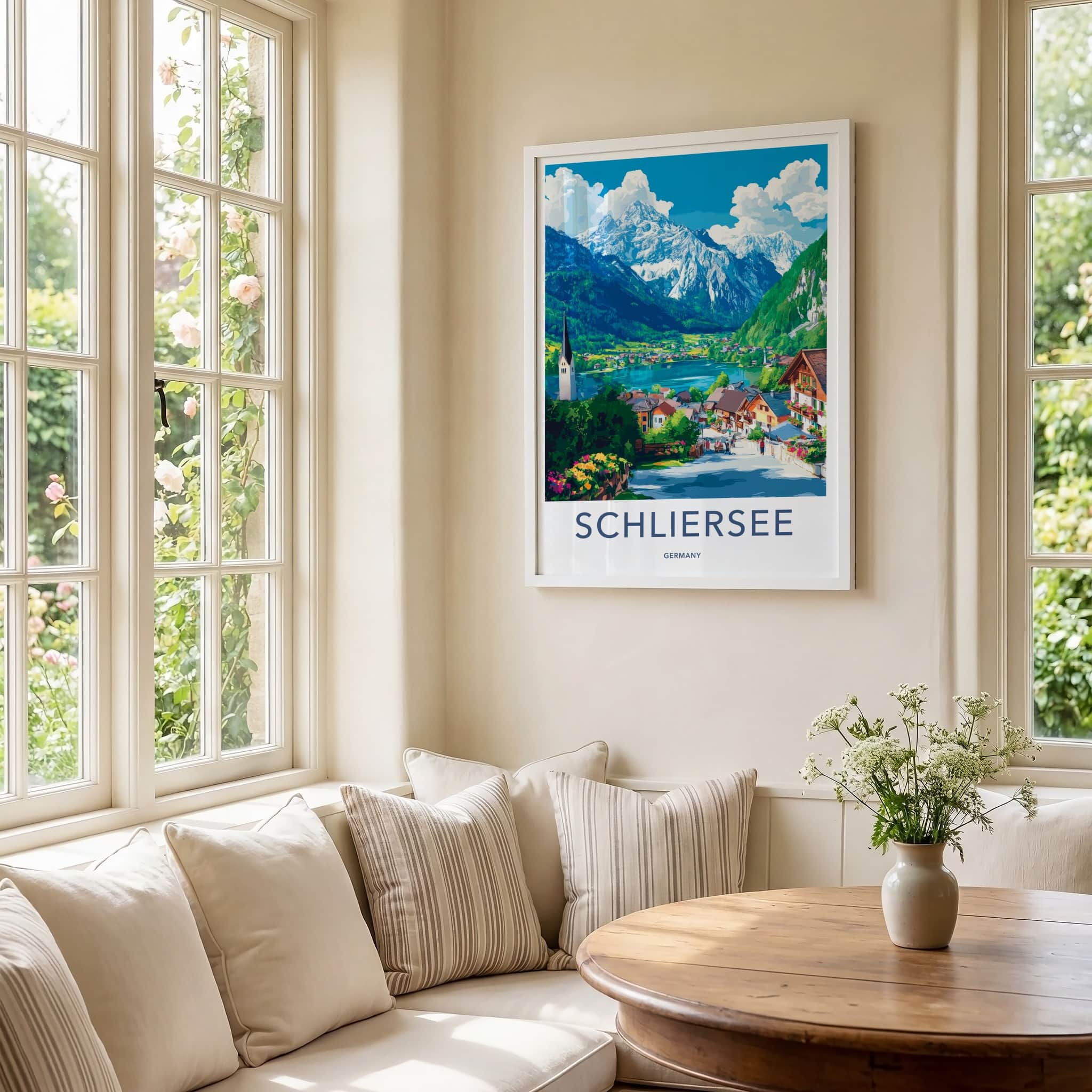 Schliersee Poster - Germany Travel Art - Alpine Lake Village Home Decor