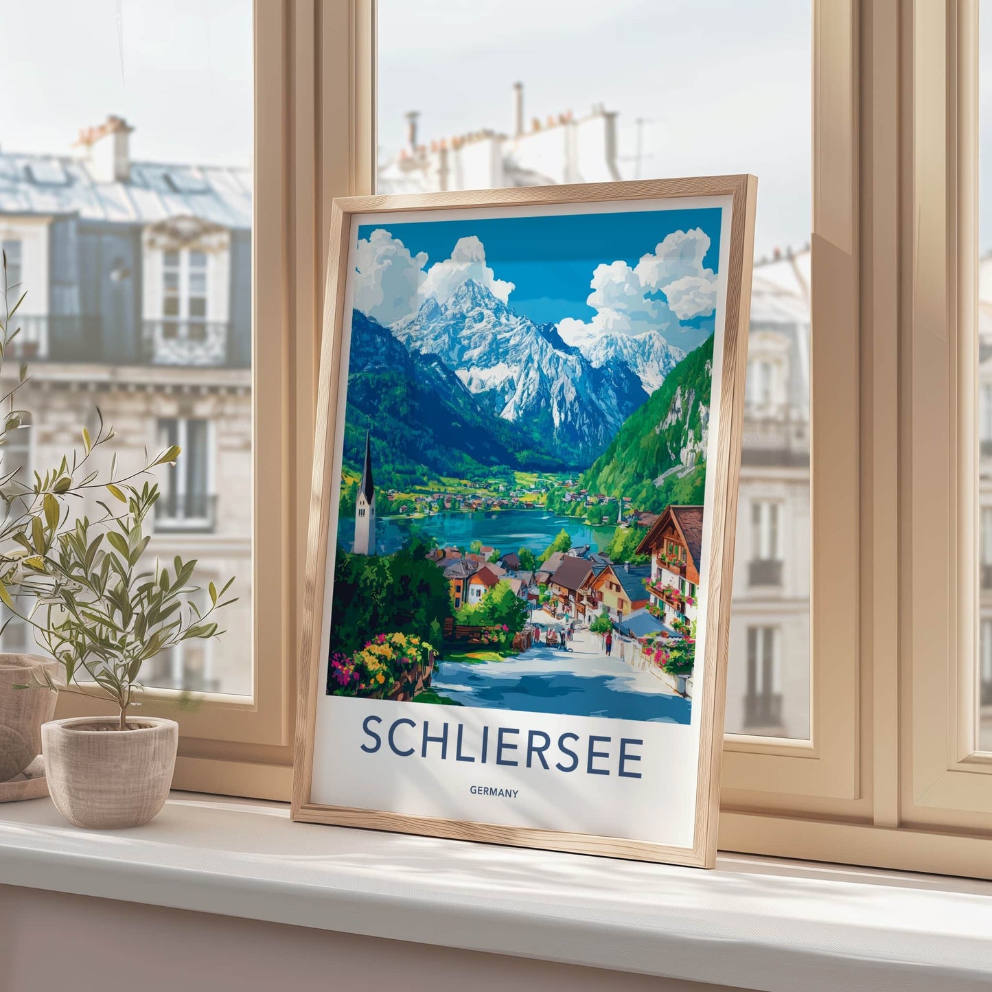 Schliersee Poster - Germany Travel Art - Alpine Lake Village Home Decor