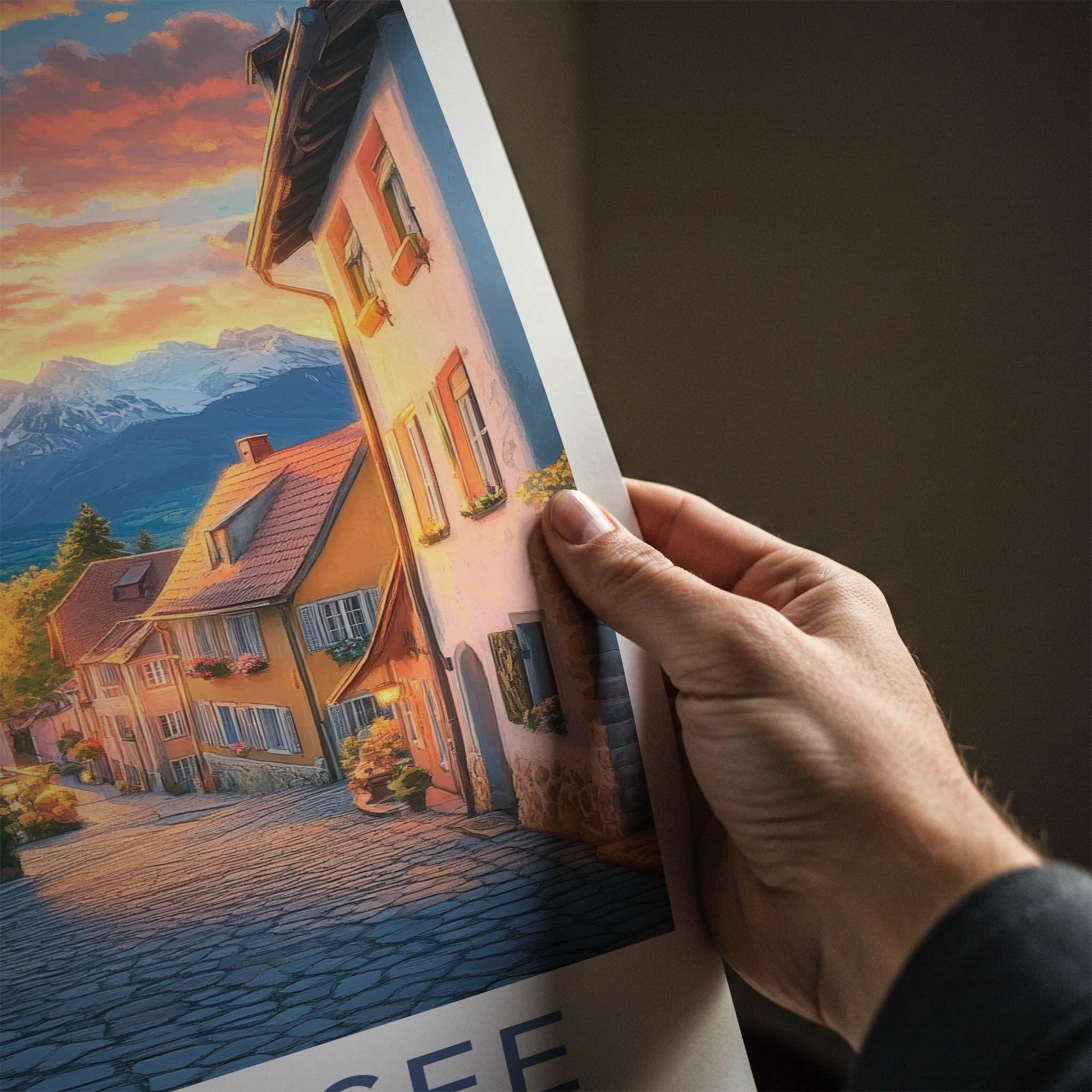 Schliersee Poster - Germany Travel Art - Alpine Village Sunset Home Decor