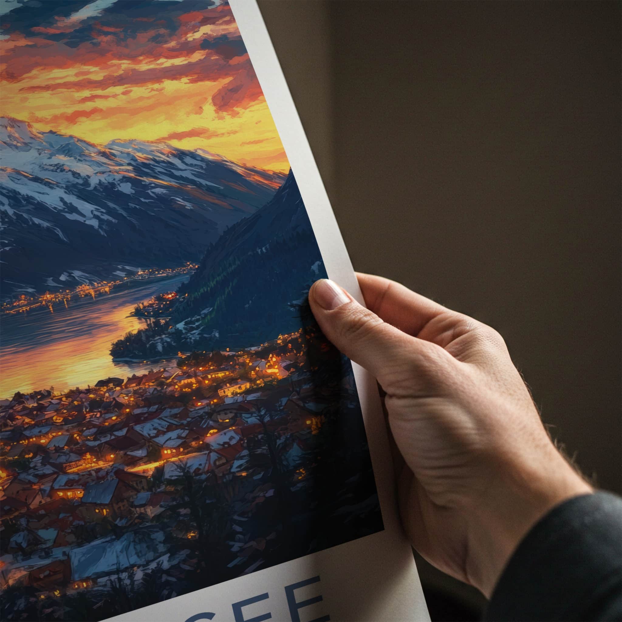 Schliersee Poster - Germany Travel Art - Lake Town Sunset Home Decor
