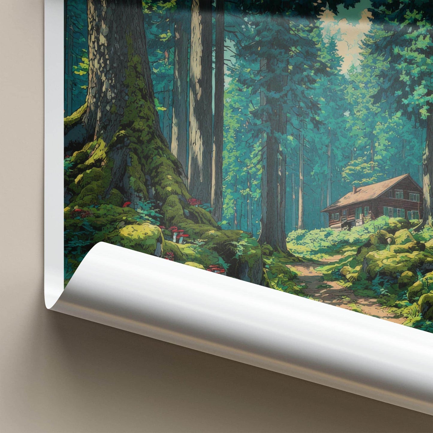 Schwarzland Poster - Germany Wall Art - Secluded Forest Cabin Home Decor