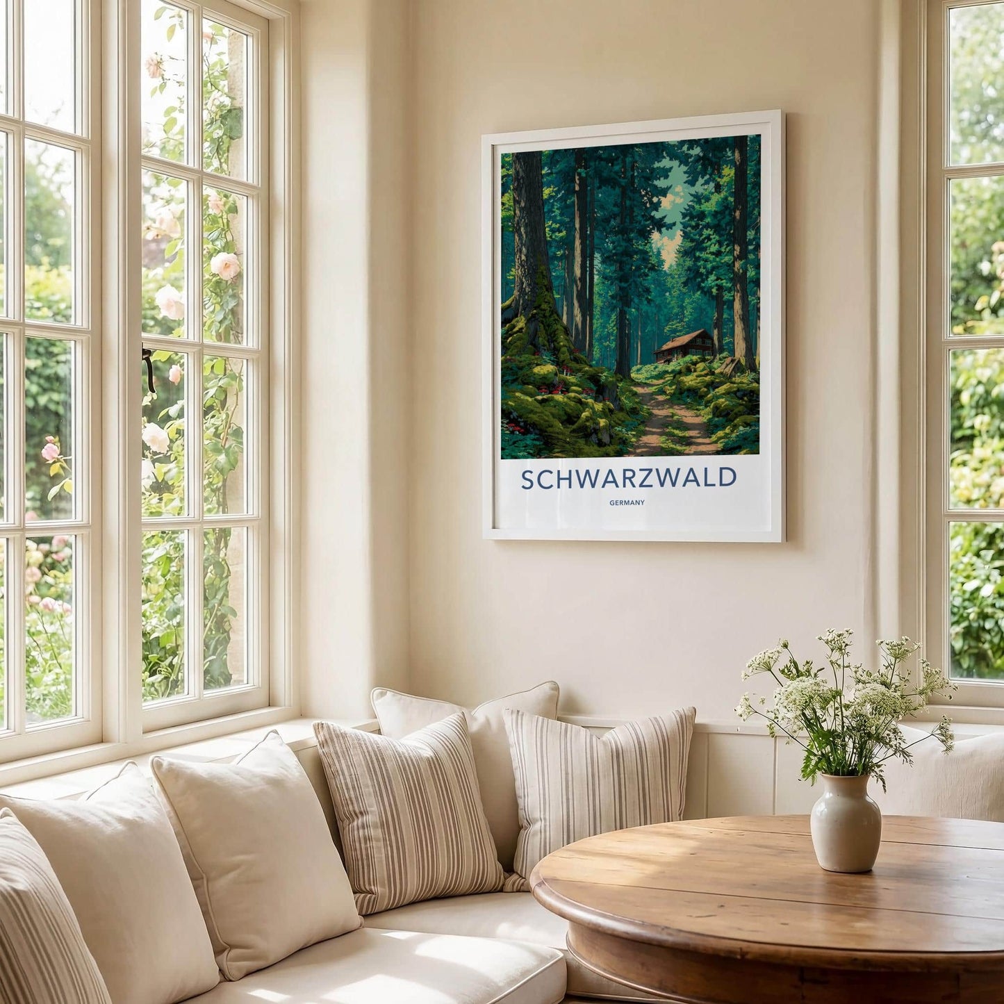 Schwarzland Poster - Germany Wall Art - Secluded Forest Cabin Home Decor