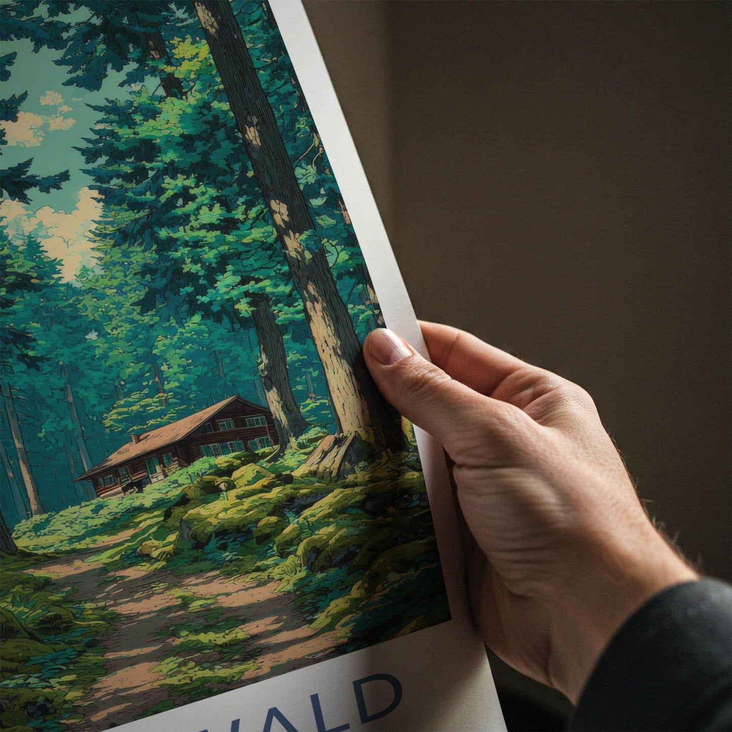 Schwarzland Poster - Germany Wall Art - Secluded Forest Cabin Home Decor