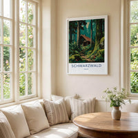 Schwarzwald Poster - Germany Travel Art - Secluded Cabin Trail Home Decor