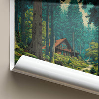 Schwarzwald Poster - Germany Travel Art - Wooded Cabin Scene Wall Decor