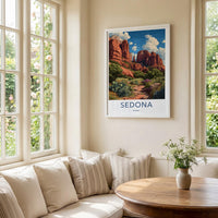 Sedona Poster - Arizona Travel Art - Desert Rock Landscape Home Decor