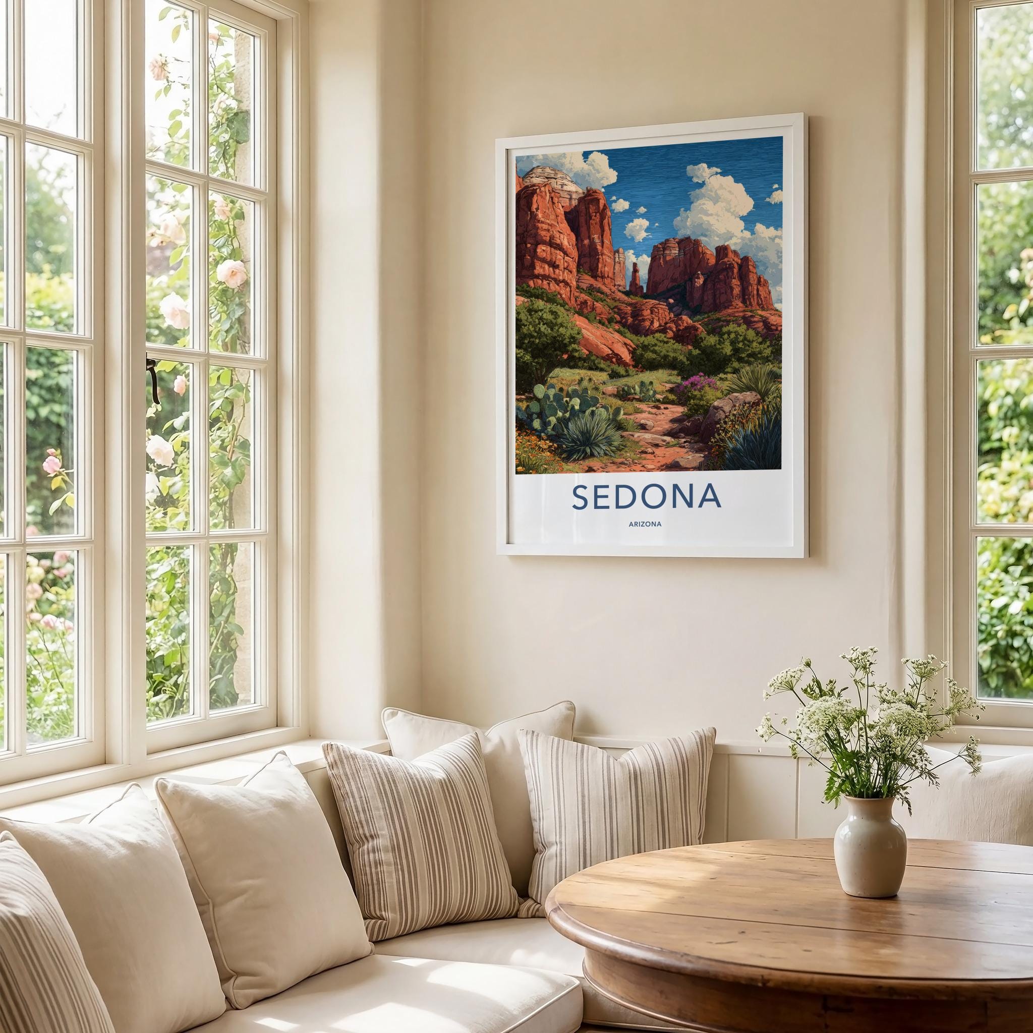 Sedona Poster - Arizona Travel Art - Desert Rock Landscape Home Decor