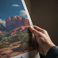 Sedona Poster - Arizona Travel Art - Majestic Rock Formations Wall Decor