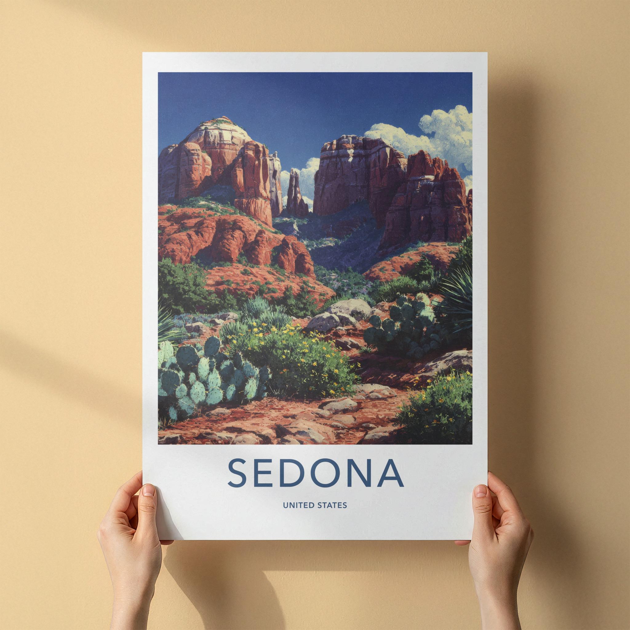 Sedona Poster - Arizona Travel Art - Red Rock Canyon Home Decor