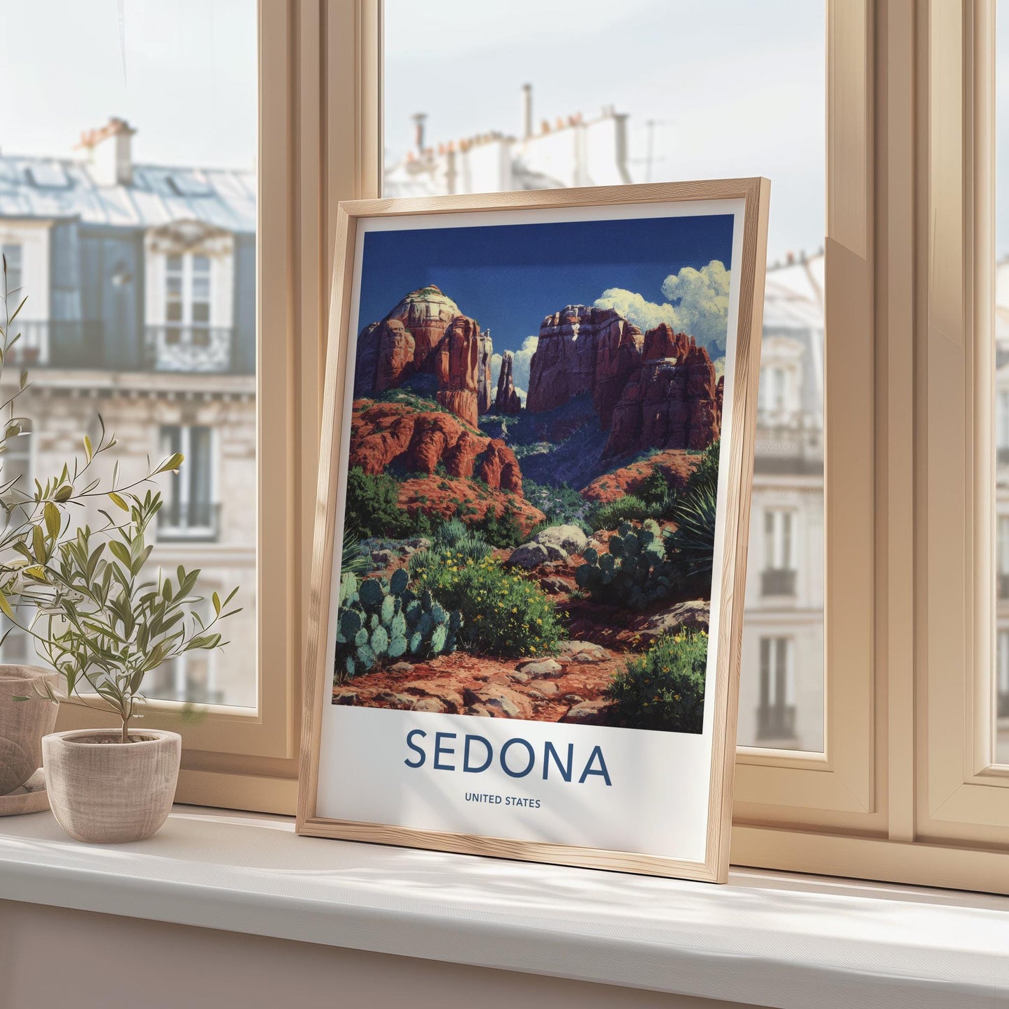 Sedona Poster - Arizona Travel Art - Red Rock Canyon Home Decor