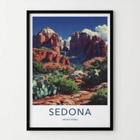 Sedona Poster - Arizona Travel Art - Red Rock Canyon Home Decor