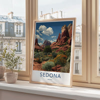 Sedona Poster - Arizona Travel Art - Red Rock Desert Home Decor