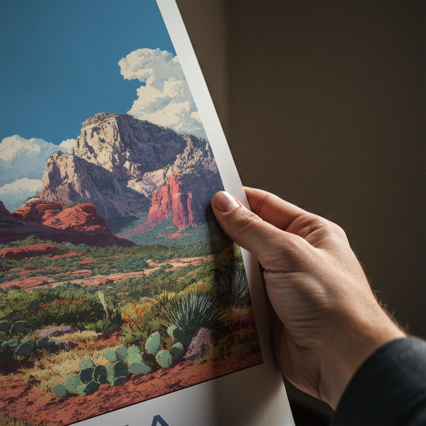 Sedona Poster - Arizona Travel Art - Red Rock Landscape Home Decor