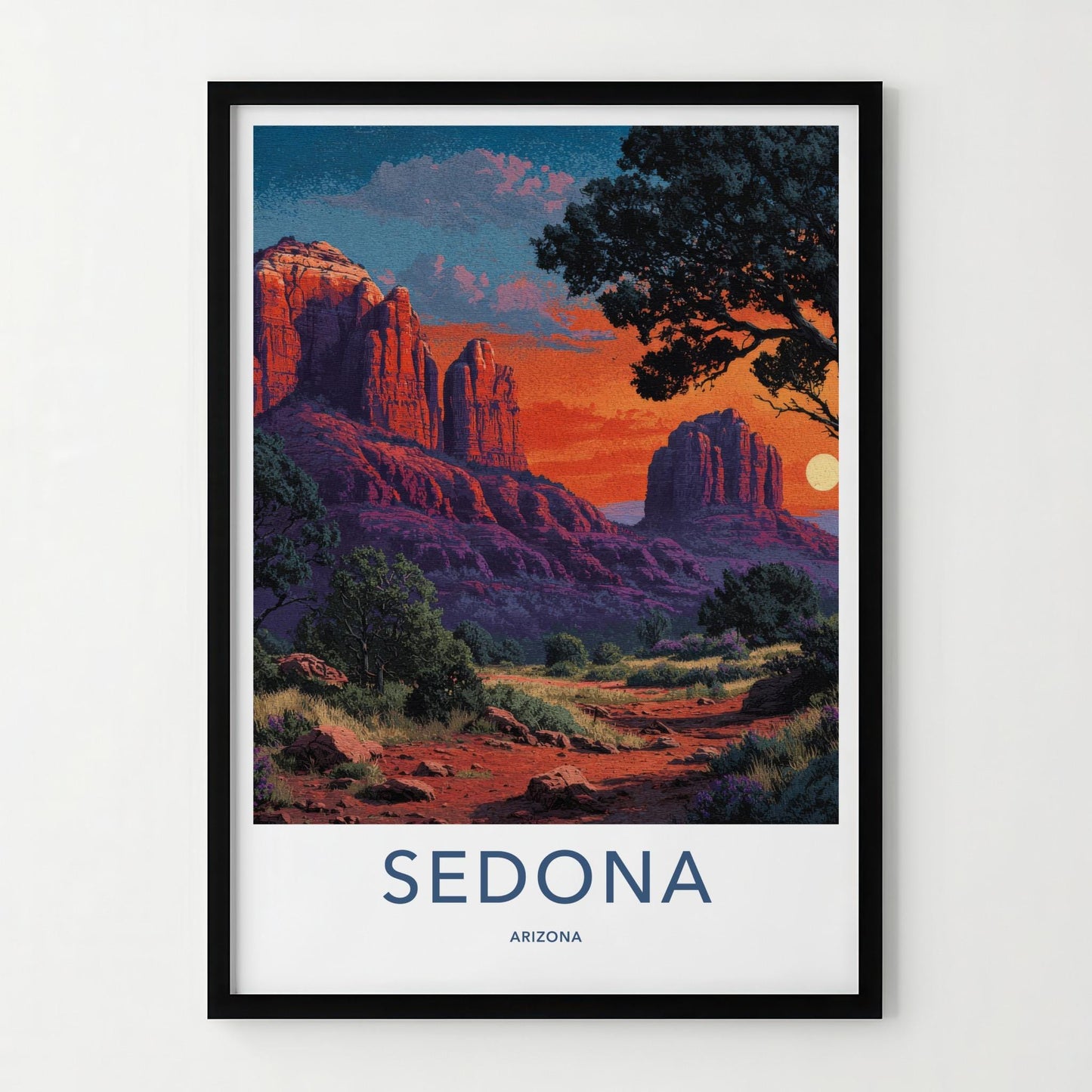 Sedona Poster - Arizona Travel Art - Red Rock Sunset Home Decor