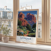 Sedona Poster - Arizona Travel Art - Vibrant Desert Landscape Home Decor