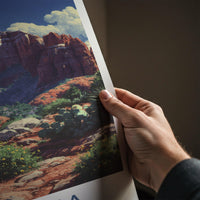 Sedona Poster - Arizona Travel Print - Desert Cactus Formations Gallery Art