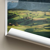 Seiser Alm Poster - Italy Travel Art - Dolomite Peak Panorama Wall Decor