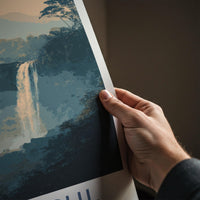 Sekumpul Poster - Indonesia Wall Art - Cascading Jungle Waterfalls Home Decor