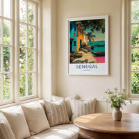 Senegal Poster - Senegal Travel Art - Coastal Village Art Print