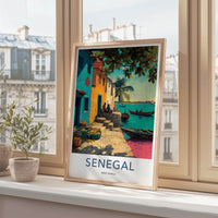 Senegal Poster - Senegal Travel Art - Coastal Village Art Print