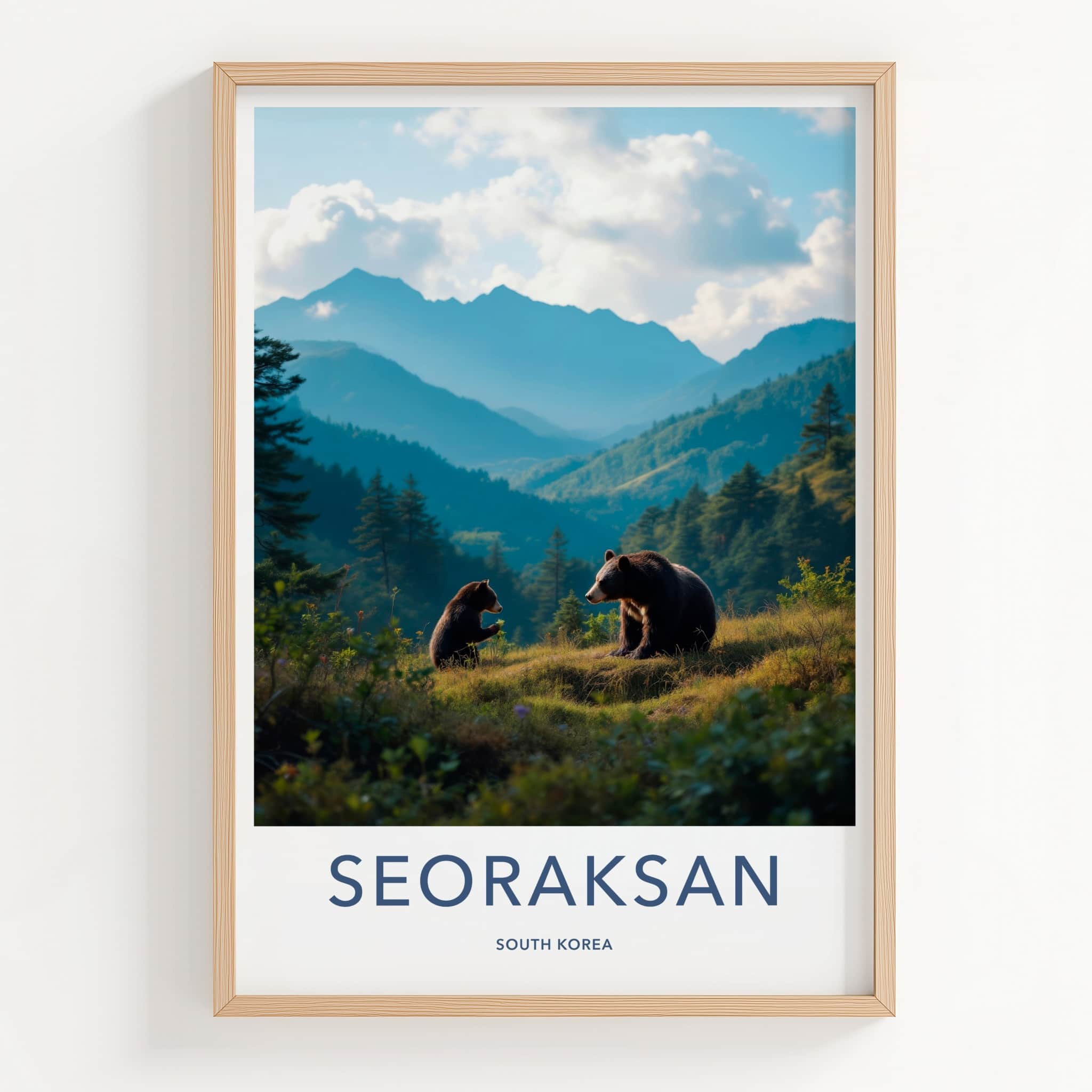 Seoraksan Poster - South Korea Travel Art - Bears Mountain Scene Home Decor
