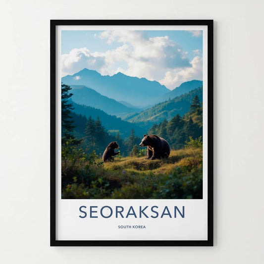Seoraksan Poster - South Korea Travel Art - Bears Mountain Scene Home Decor