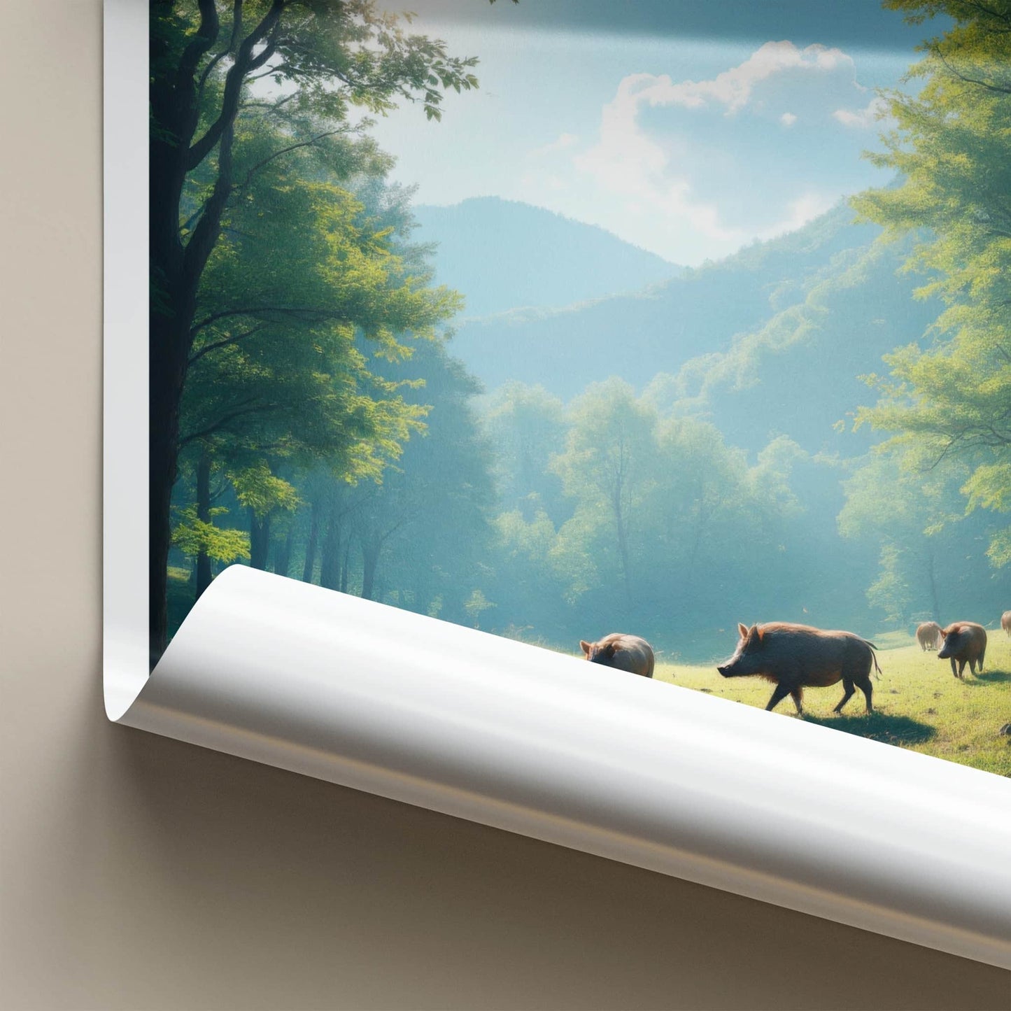 Seoraksan Poster - South Korea Travel Art - Wild Boars Forest Home Decor