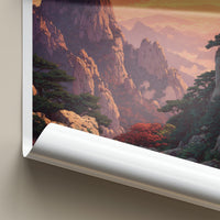 Seoraksan Poster - South Korea Wall Art - Sunset Mountain Landscape Home Decor