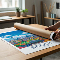 Seoul Poster - South Korea Travel Art - Autumn City Palace Home Decor