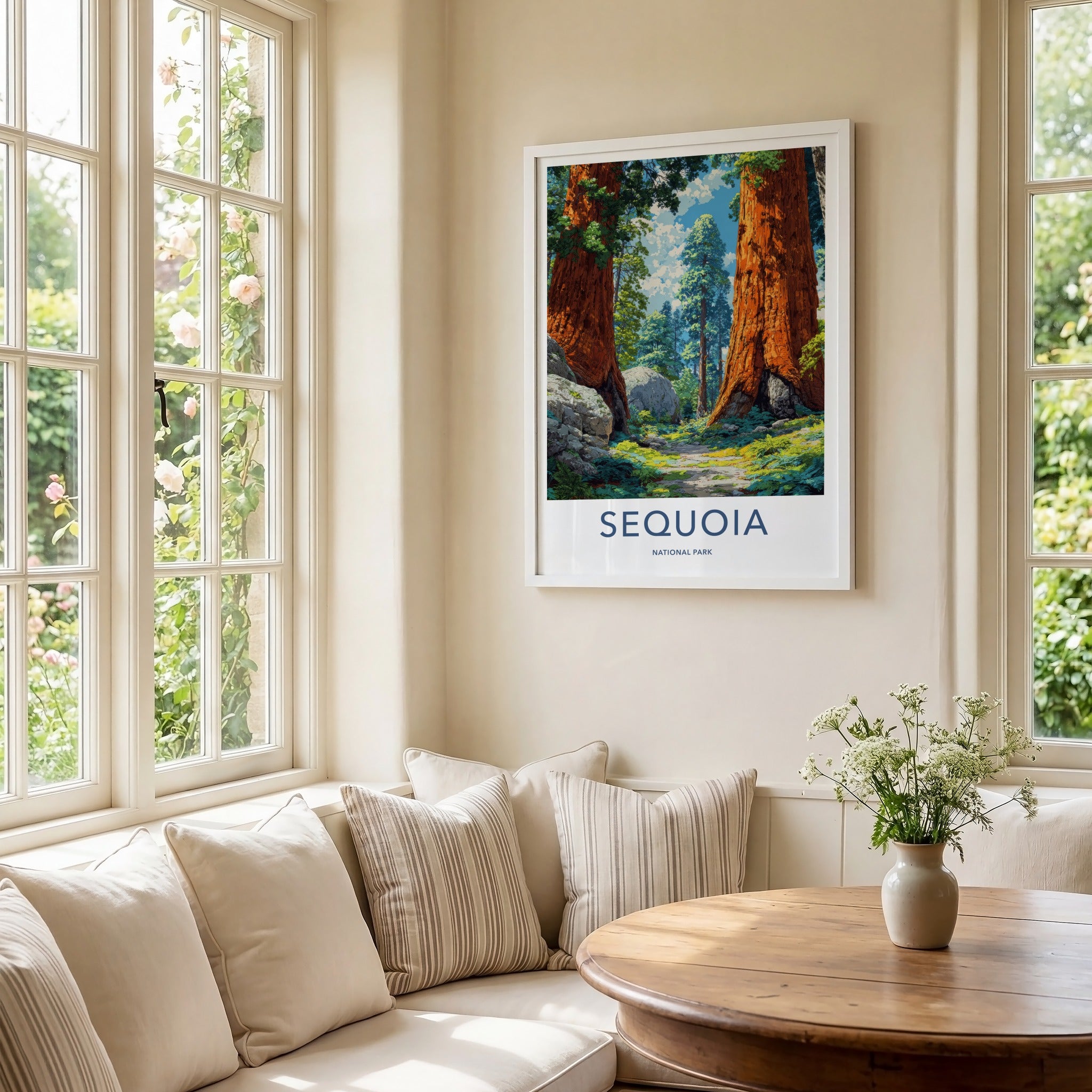 Sequoia Poster - California Travel Art - Giant Redwood Forest Home Decor