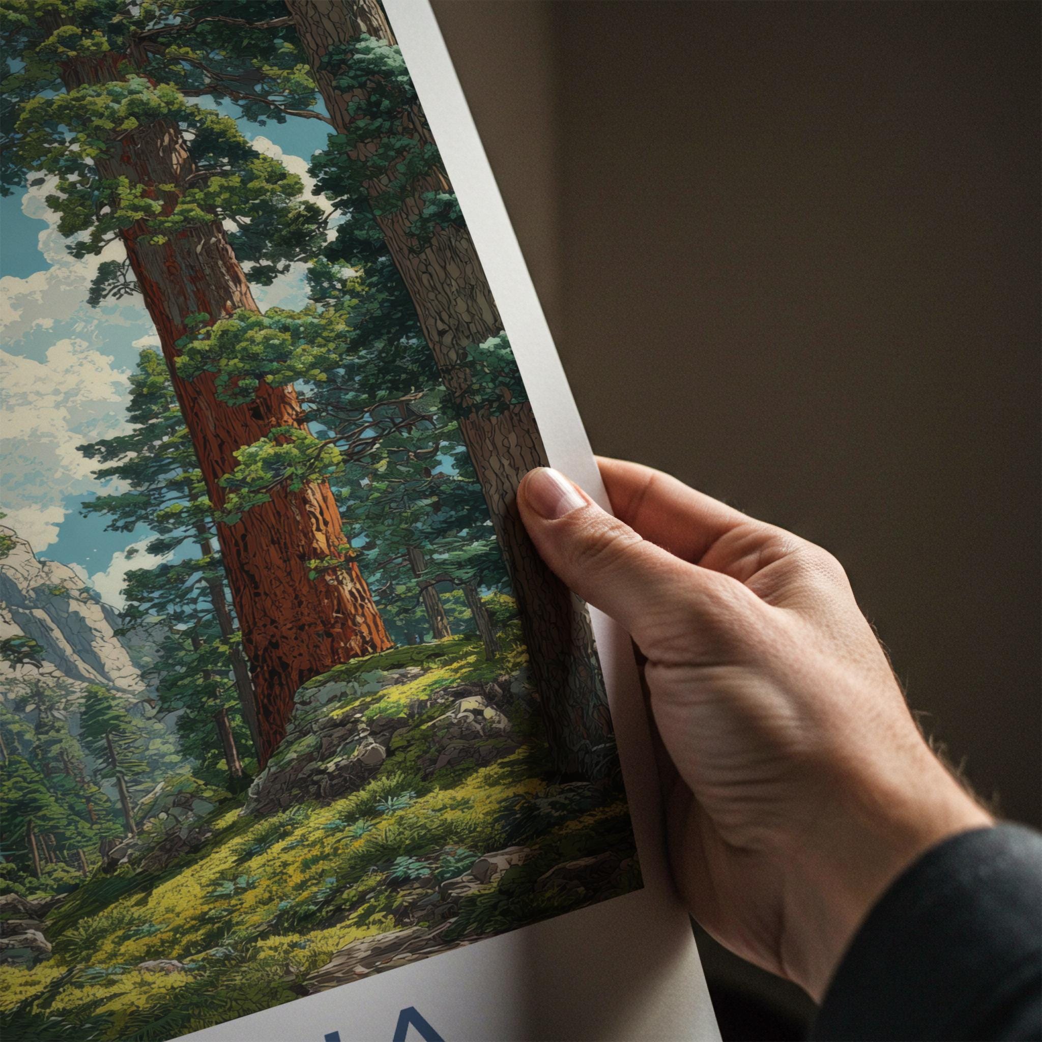 Sequoia Poster - California Wall Art - Giant Redwood Forest Home Decor