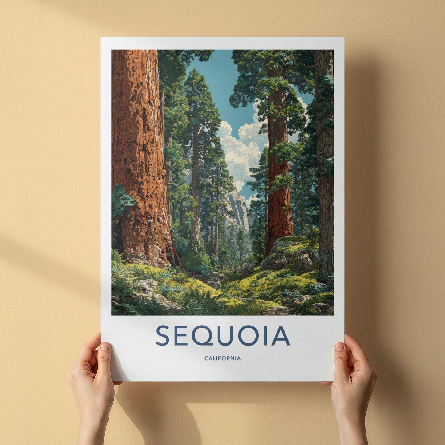 Sequoia Poster - California Wall Art - Giant Redwood Forest Home Decor