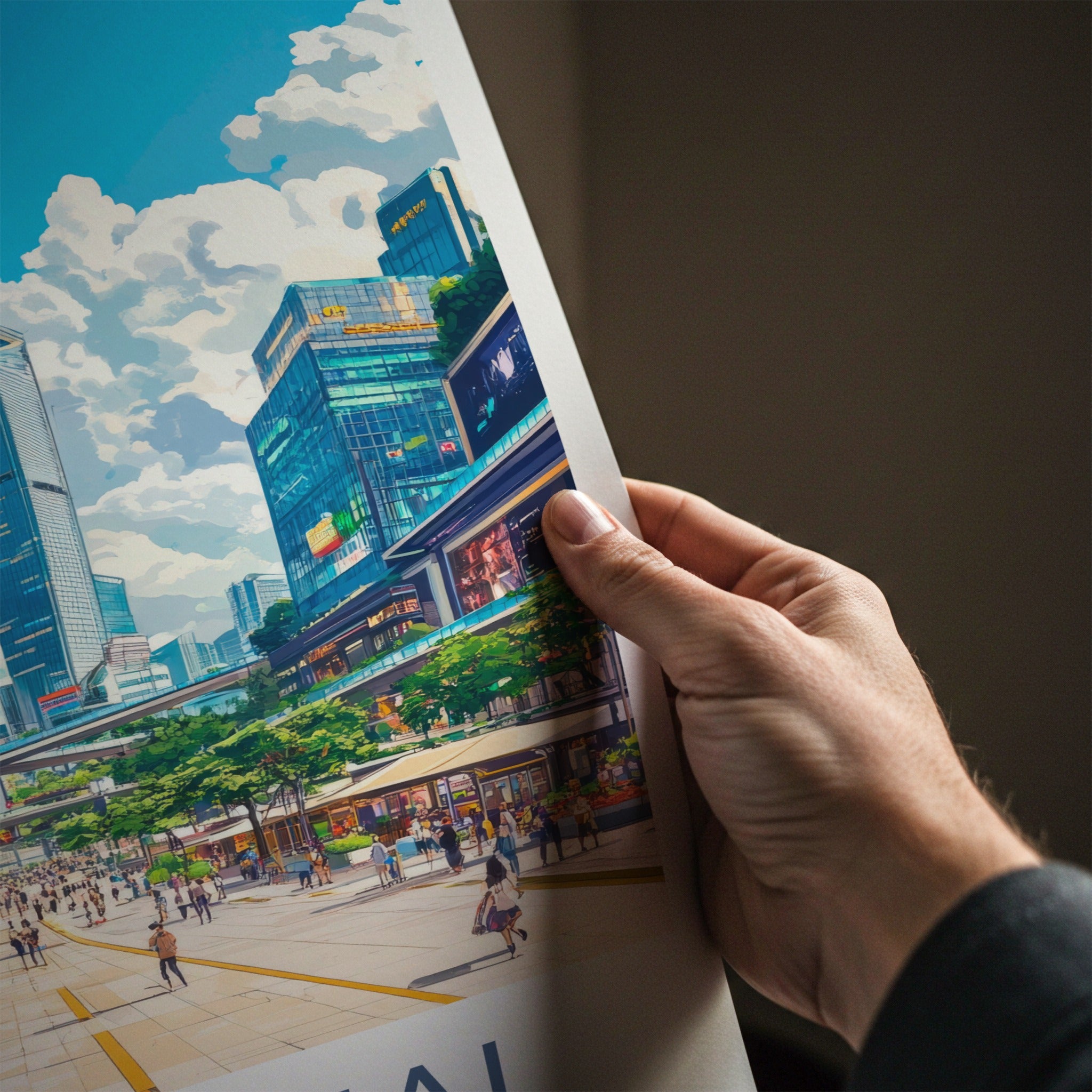 Shanghai Poster - China Wall Art - Vibrant City Street Home Decor