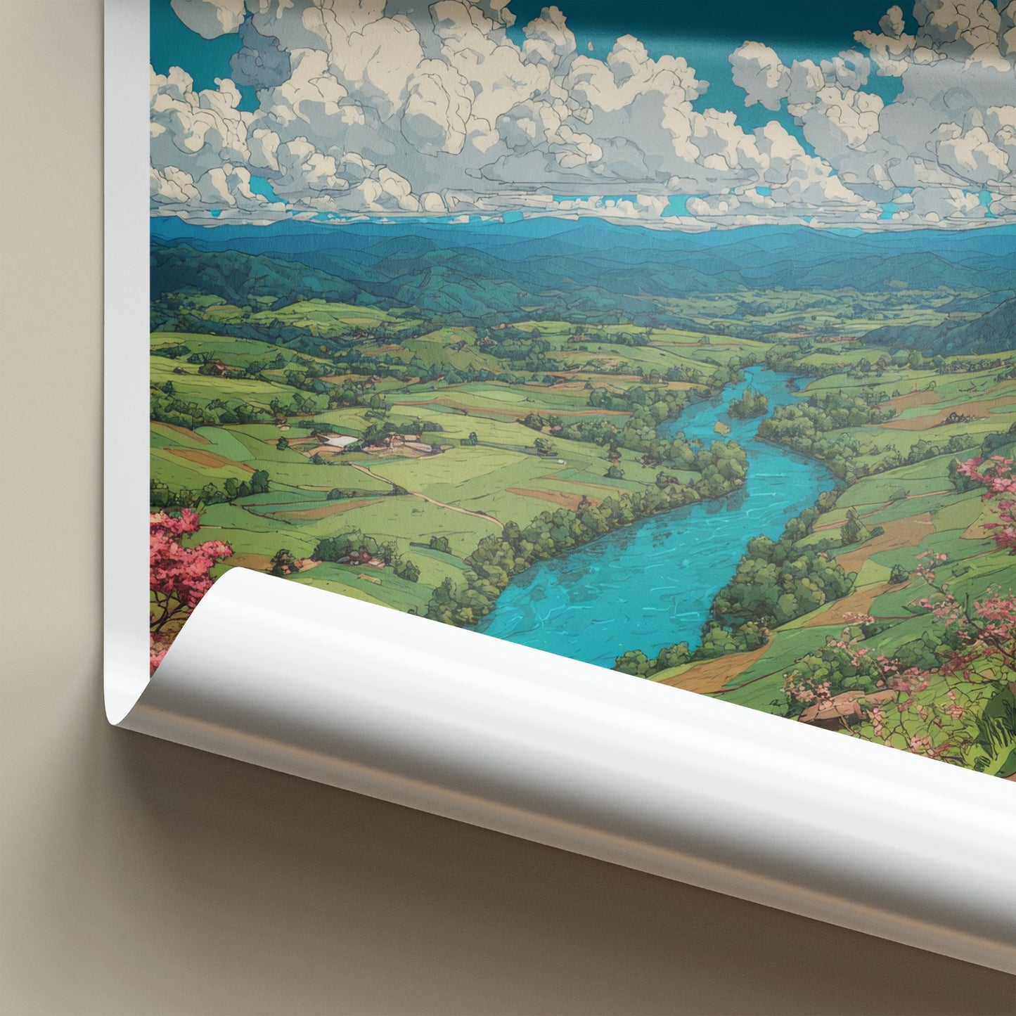 Shenandoah Poster - Virginia Travel Art - River Valley Vista Home Decor