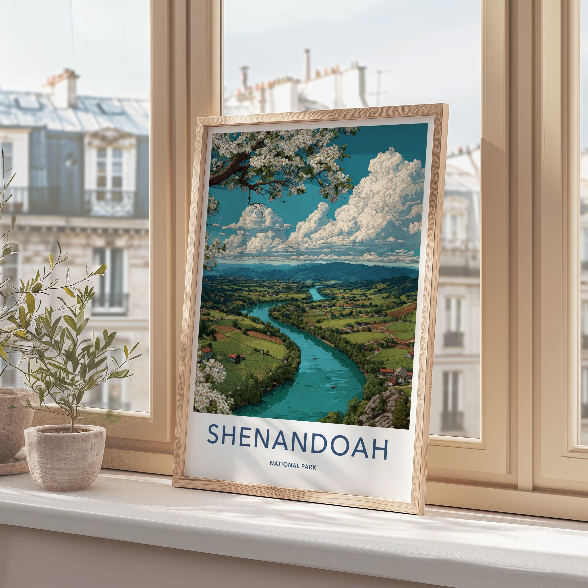 Shenandoah Poster - Virginia Valley River Framed Art