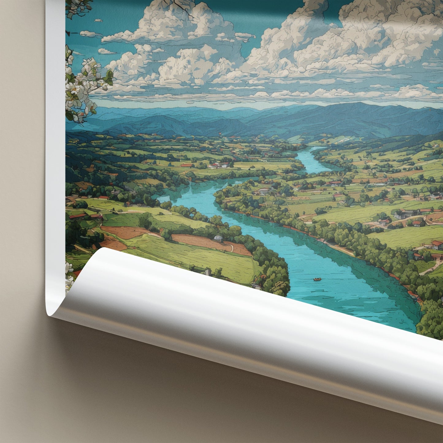 Shenandoah Poster - Virginia Valley River Framed Art