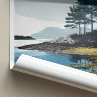 Shieldaig Poster - Scotland Travel Art - Coastal Highland Landscape Home Decor