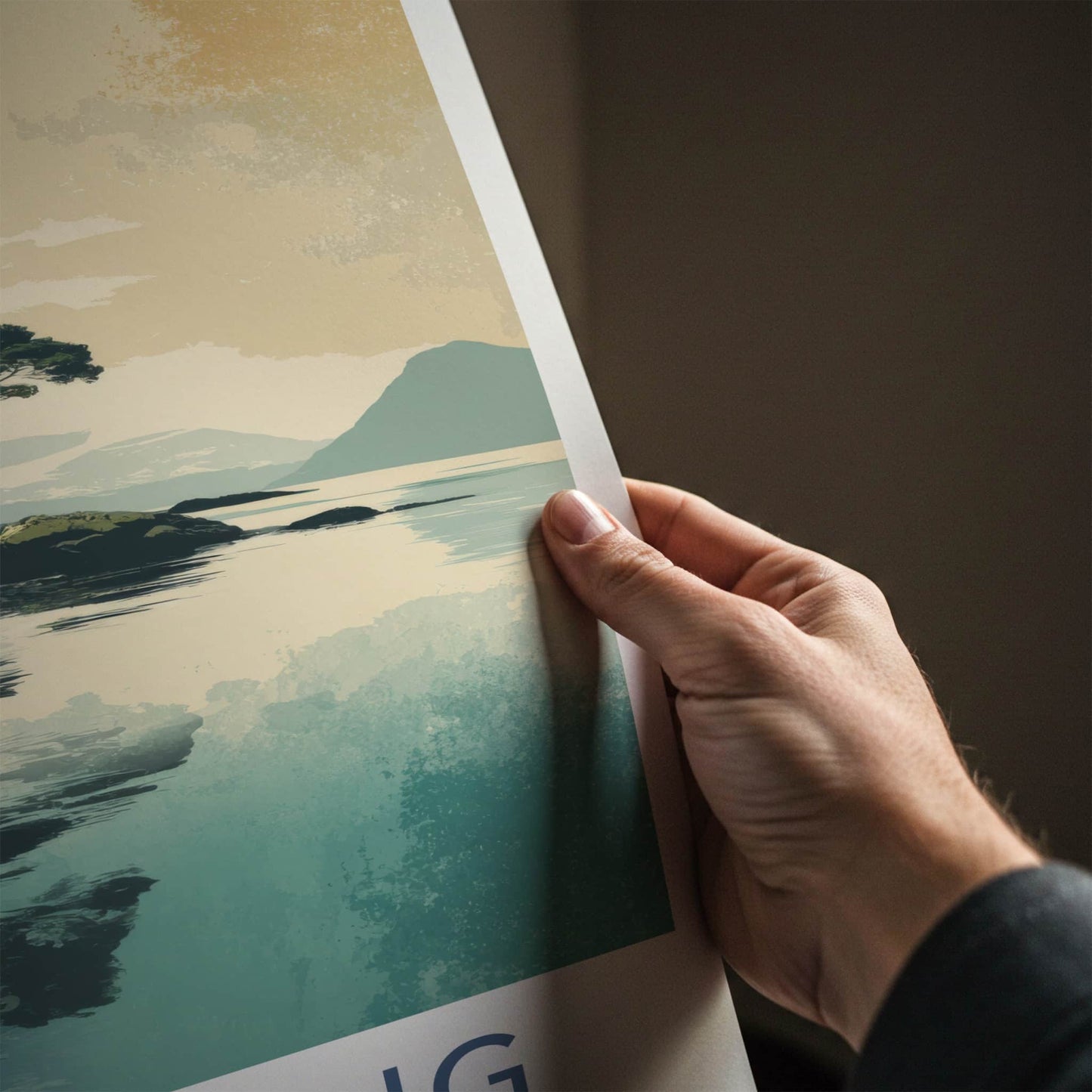Shieldaig Poster - Scotland Travel Art - Serene Lochside Trees Home Decor