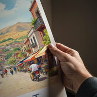 Sialkot Poster - Pakistan Travel Art - Street Scene People Home Decor