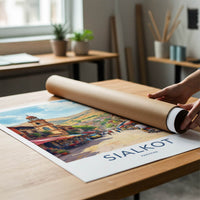 Sialkot Poster - Pakistan Travel Art - Street Scene People Home Decor