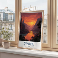 Siang Poster - India Fine Art - Arunachal Pradesh River Sunset View Gift
