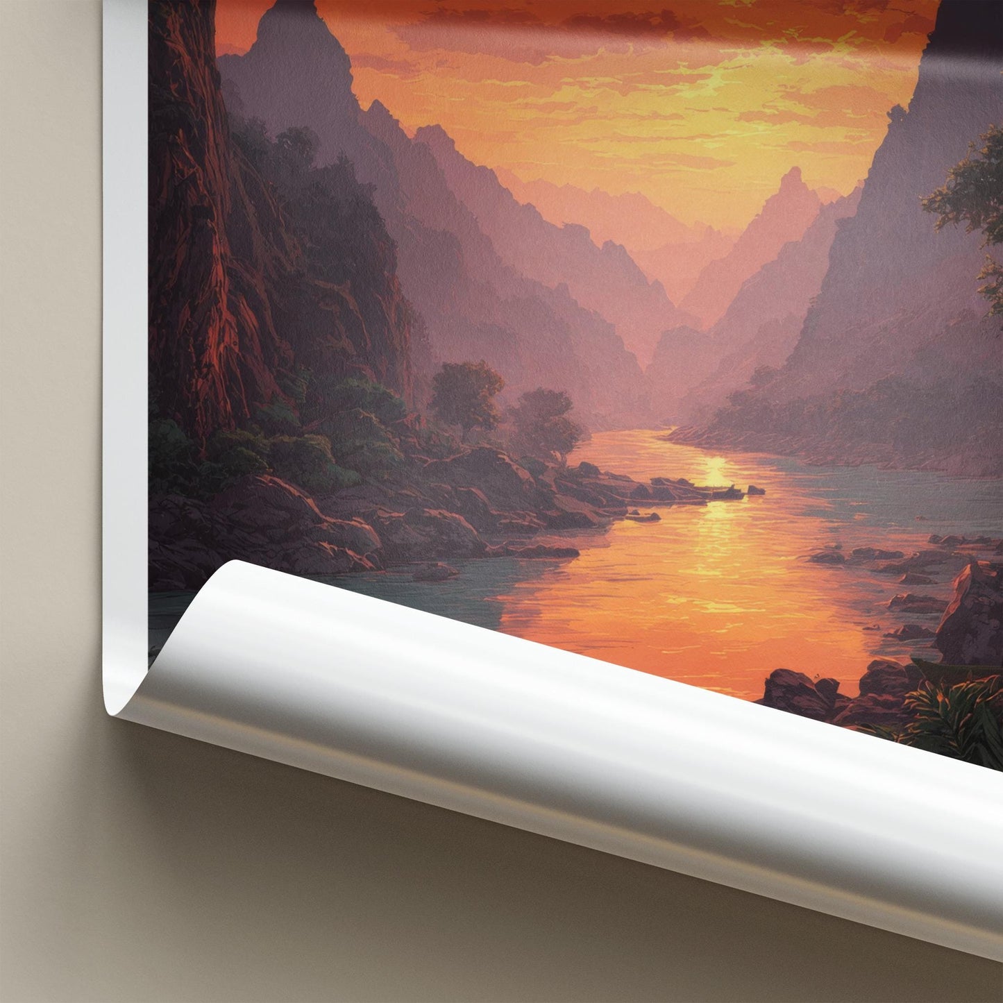 Siang Poster - India Fine Art - Arunachal Pradesh River Sunset View Gift