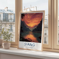 Siang Poster - India Travel Art - Arunachal Pradesh River Home Decor