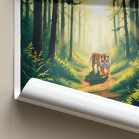 Siberia Poster - Russia Travel Art - Tiger Sunny Forest Framed Decor