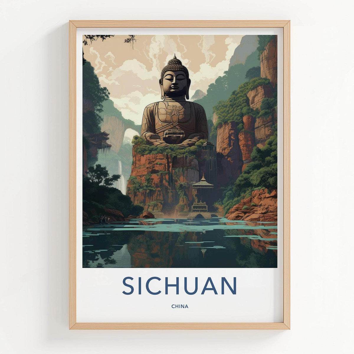 Sichuan Wall Art - China Wall Decor Featuring Buddha & Serene