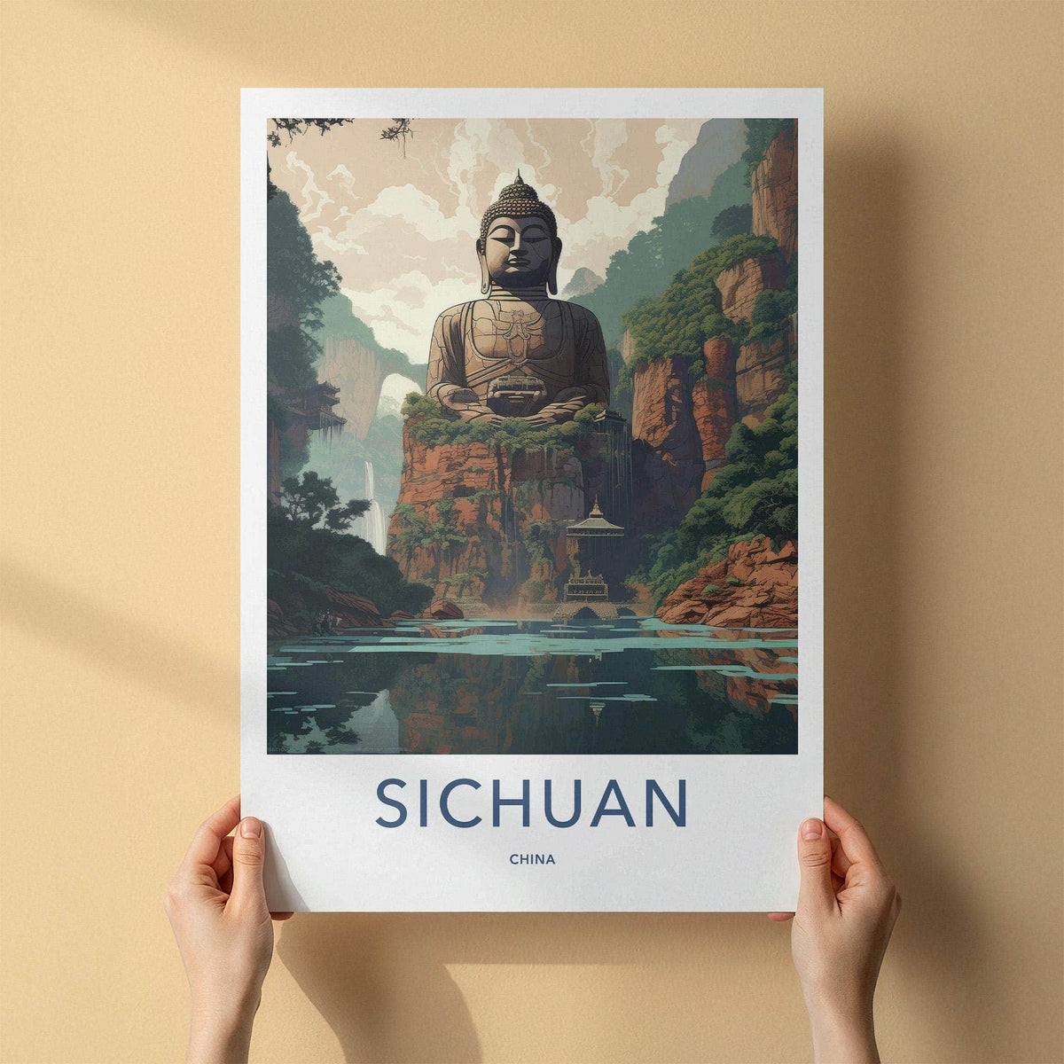 Sichuan Wall Art - China Wall Decor Featuring Buddha & Serene