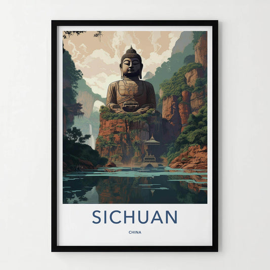 Sichuan Wall Art - China Wall Decor Featuring Buddha & Serene
