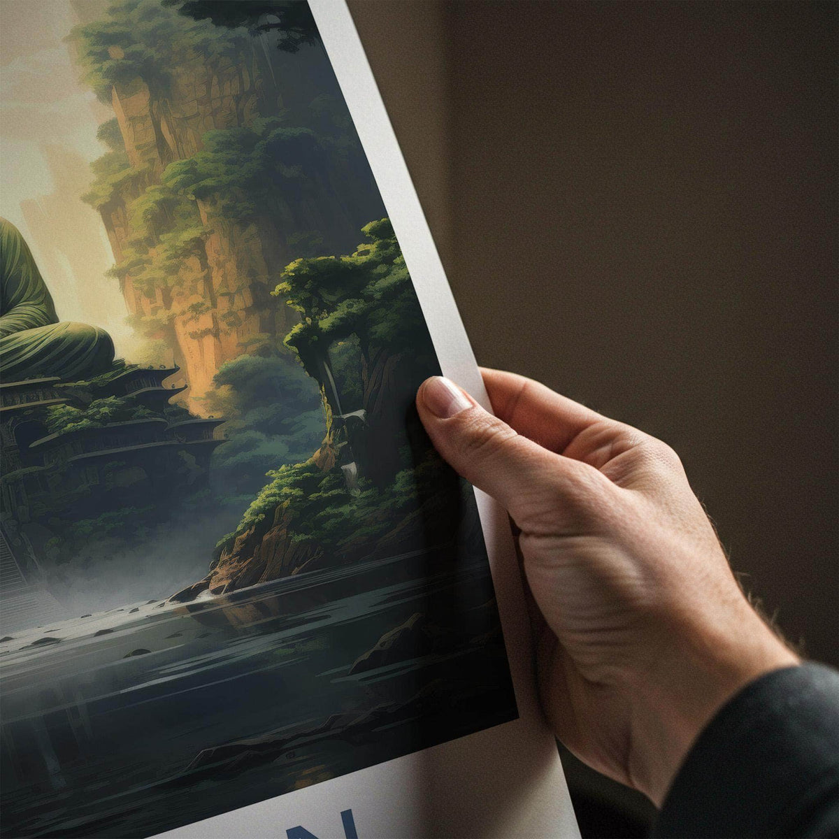 Sichuan Wall Art - Elegant Chinese Landscape Print With Mountain