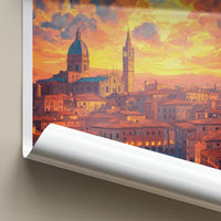 Siena Poster - Italy Travel Art - Historic City Sunset Home Decor