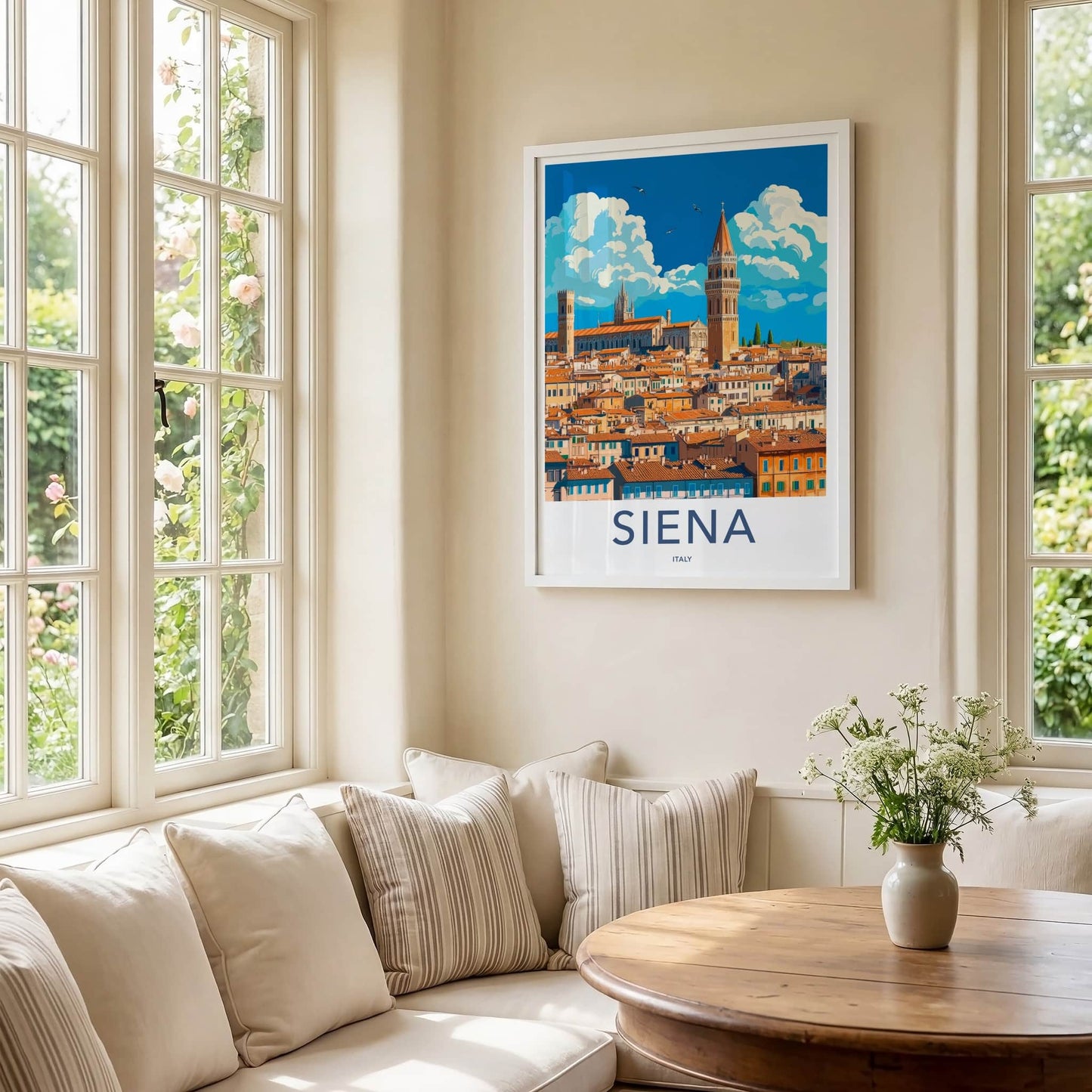 Siena Poster - Italy Travel Art - Historic Cityscape View Home Decor